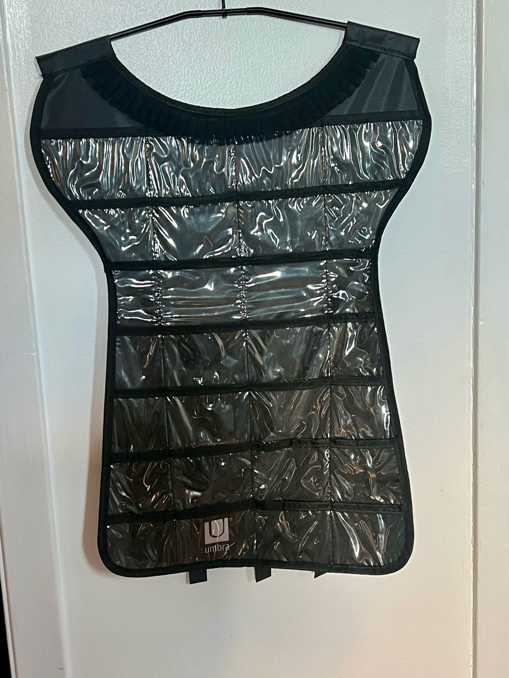 Umbra Black Clear Hanging Jewelry and Accessory Organizer